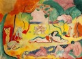 Gemälde Le bonheur de vivre Die Lebensfreude abstrakter Fauvismus Henri Matisse